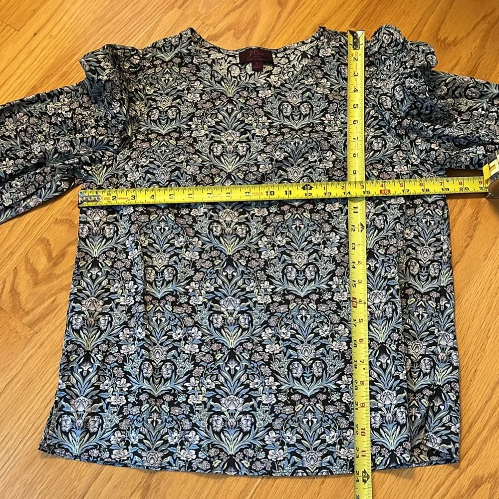 J.Crew Liberty Sambourne Ruffle Floral Puff sleeves Cotton Blouse size S